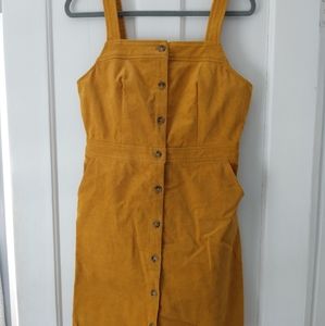 JCrew mustard overall dress